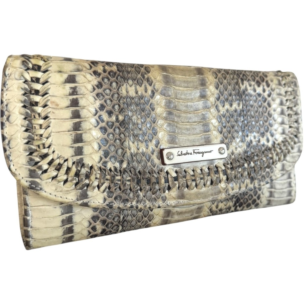 Salvatore Ferragamo Genuine Python Snakeskin Cont… - image 1